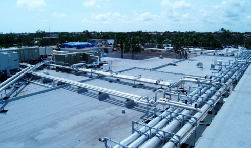 Why is it important to see whether overhead pipes on the roof are properly supported and not sagging?