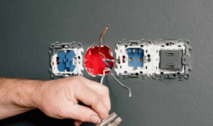 How can marking exact switch and socket positions on walls avoid confusion during rewiring?