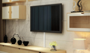 What difference does hiding TV wires in a simple cable channel make to the look of a wall?