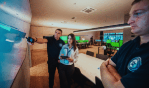 What can you understand by seeing how quickly security responds when a stranger walks in?